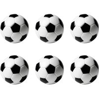 6 balles de baby-foot, 2,3 cm, pour adultes et enfants.