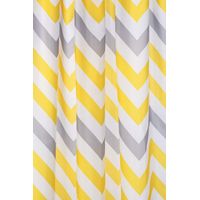 Croydex giallo e grigio chevron tenda per doccia con Hygiene 'N' Clean, giallo/grigio