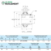 Roulement de palier GYE50-KRR-B-INA