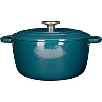 Cocotte con coperchio - COSY & TRENDY - FONTESTIC - Ghisa smaltata - Ø24 cm - 4,6 L - Tutti i fuochi, incluso induzione - Blu