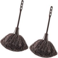 Lot de 2 brosses à clavier à long manche, plumeau portable pour le nettoyage et le dépoussiérage du clavier d'ordinateur, d'ordinateur portable ou de bureau plumeau intelligent, doux et moelleux.