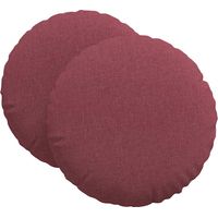 Coussins de siège 2 pcs Bordeaux Ø60 x 21 cm tissu vidaXL