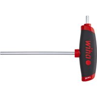 Wiha Stiftschlüssel mit Quergriff Set ComfortGrip Sechskant 6-tlg. mit Seitenabtrieb, mattverchromt 3,0 mm (45433)
