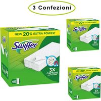 Swiffer panni di ricambio cattura polvere per scopa swiffer 3 confezioni da 40 panni