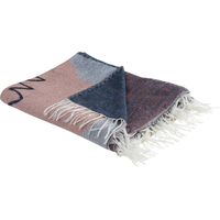 Manta de acrílico poliéster multicolor 130 x 170 cm patrón floral flecos Baidi