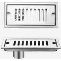 Caniveau Douche Italienne avec Filtre À Cheveux,Caniveau De Douche en Acier Inoxydable,Siphon Douche Italienn,10 20cm