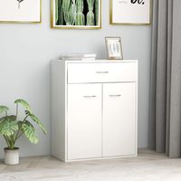 Buffet,Bahut, Meuble de Rangement pour Salon, Bureau Blanc 60 x 30 x 75 cm Aggloméré FBV16607