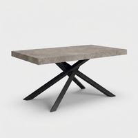 Table extensible design moderne pour 12 personnes Pechino - Gris clair