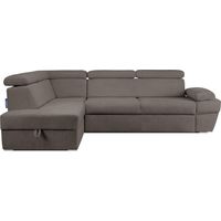 KONSIMO RATLO Ecksofa links, Braun