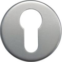 Zylinderrosette PZ, U", ø 50, H:8mm, mit Universalträger, silber eloxiert WG D70, 1 Stück Zubehör Türbeschläge