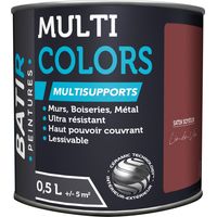 Peinture Batir Multi-supports Satin Soyeux 0,5 L Lie-de-vin