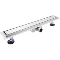 Fortifura Galeria Caniveau de douche 160cm avec grille fermée et bride de sol Inox