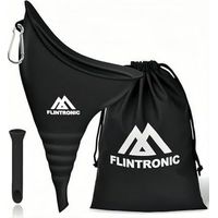 Urinoir Féminin, Réutilisable à Entonnoir en Silicone, Pipi Debout Portable pour Femme, avec Tube d'extension et Mousqueton, Pisse Femme Enceintes, Personnes âgée 1 Noir - A