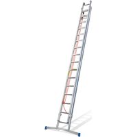 Mauderer Bavaria Seilzugleiter 960 mit gebogener Traverse 2x16 Dreikantsprossen