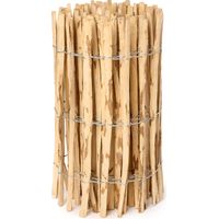 Garronda Cloture Jardin Exterieur à Planter en noisetier, clôture Jardin, clôture Bois, Bordure en Bois pour Jardin, ganivelle de Potager Exterieur GD-0079 (Écart des Lattes: 3-5 cm, 80 cm x 5m)