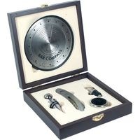 Signes Grimalt Sacacorchos Cocina Caja 4 Piezas Vino Brújula Abrebotellas Negro 18x18x5cm 19524