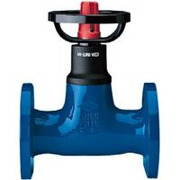 EURO-WEDI Absperrventil DN100 PN 6 GG25 bis 130oC Baulaenge F1 m.Anzeigevorr.