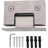 Cardiot-Cassique 90 degrés pour porte de douche vitrée - En acier inoxydable résistant (kit complet avec 4 vis et 1 clé hexagonale)