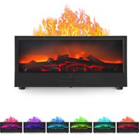 Humidificateur d'intérieur de 150 ml avec effet cheminée LED, 7 couleurs de flammes, diffuseur d'huiles essentielles avec télécommande, idéal pour la maison et le bureau