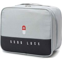 Trousse à pharmacie portable, petite trousse à pharmacie portable pour usage domestique, trousse de premiers secours,Grand gris
