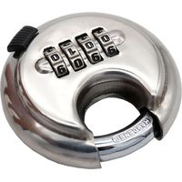 Cadenas rond à combinaison 4 chiffres, en acier inoxydable, pour armoires, armoires de sport, entrepôts