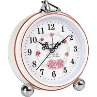 Retro wekker, analoog, stil: 13 cm nachttafelklok, tafelklok, vintage, zonder tikken, klein geruisloos, werkt op batterijen, vintage tafelklok analoog voor slaapkamer, woonkamer, kinderen