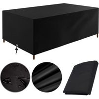 Gartenmöbelabdeckung – wasserdicht – UV-beständige Schutzhülle für Gartenmöbel – 315 x 160 x 74 cm – Schwarz
