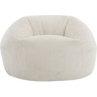 Puf de pana <> - 80 x 74 x 49 cm - Beis