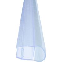 Joint de douche profilé creux, joint d'étanchéité pour douche Transparent 200cm, entre paroi de douche et autre élément en verre - pour épaisseur de verre 6mm