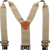 Bretelles beiges réglables à 6 boutons pour homme - Élastique avec boutons en cuir, style classique pour pantalons, tenues habillées ou décontractées