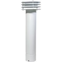 ESALATORE FUMO VENTILATO IN LAMIERA VERNICIATA BIANCA Diam. 125