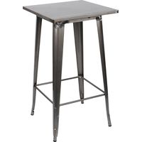 Tavolo industriale quadrato in acciaio 7house 60x60x105cm