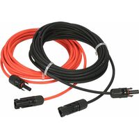 Cavo prolunga per pannello solare con connettore MC4, coppia rossa + nera, 14 AWG 4 metri