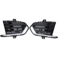 1 paire de calandre de phare antibrouillard SK601905, garniture de moulage de lampe latérale gauche droite noire adaptée pour XT5 2017 à 2019