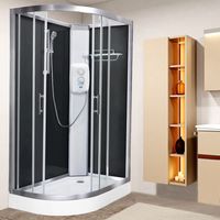 Vidalux Pure E Black 1200 x 800 Electric Right Shower Cabin Triton Standard 9.5KW