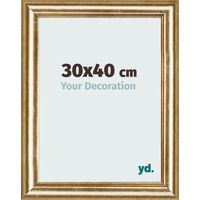 yd. - Cadre photo 30x40 - Or Antique - MDF - Lazio