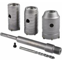 Scie cloche Scie cloche Ø30mm 40mm 50mm Kit de scie cloche Béton Scie cloche 350mm SDS Plus Tige d'extension Scie cloche en carbure de tungstène pour brique, pierre, béton, ciment (poignée ronde)