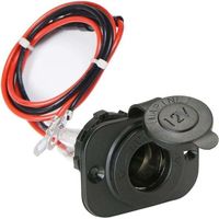 Presa accendisigari con fusibile e cavo - Adattatore di alimentazione per auto, barca, moto - Presa per cruscotto impermeabile e resistente per accessori ed elettronica da 12 V/24 V