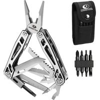 21-in-1-Edelstahl-Mehrzweckzange mit selbstsichernder Struktur, perfekt für Outdoor, Survival, Camping, Wandern, einfache Reparatur