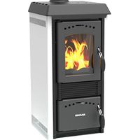 Lincar 001125057 Gioia Stufa a Legna Potenza Termica 5,6 kW Rendimento 85,5% Volume Riscaldabile 147 m³ colore Bianco