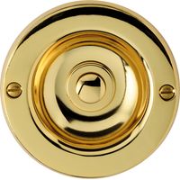 Sonnette filaire cloche acier doré brillant bouton doré