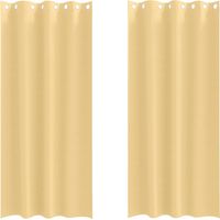 Rideaux occultants,Rideaux anti-lumière avec des rideaux Beige Polyester CFW53091