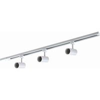 Track Lighting 1-Phase "Jorell" dimmable (modern) in White made of Aluminium for e.g. Living Room & Dining Room (3 light sources, GU10) from PRIOS