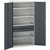Bott 16926574.19 Verso Kitted Cupboard 4 Shelf + 2 Drawer 1050 x 2000mm Anthracite Grey