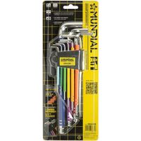 CHIAVI ESAGONALI PLASTIFICATE EXTRA LUNGHE IN SERIE (1,5-10) 9 pezzi