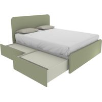Letto matrimoniale 160x200 con cassettoni - Design italiano e montaggio facile - Salvia
