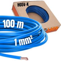 100 Meter Lapp 4510023 H05V-K 1,0 mm² blau I Verdrahtungsleitung I Aderleitung flexibel I PVC Einzelader I Litze 1mm2 I Verdrahtung