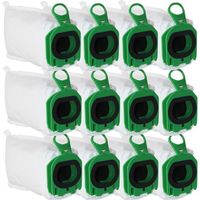 Sacs aspirateur compatibles Vorwerk Kobold VB100 & FP100 – 12 unités, filtration haute performance 0,3 µm, écologiques