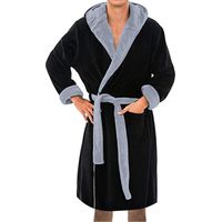Peignoir de bain pour homme avec ceinture à capuche super douce - Peignoir en éponge chaude pour l'automne - Poncho d'hiver en peluche pour vêtements de détente - Peignoir de bain pour homme