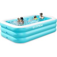 Piscine gonflable pour adultes avec sièges, 304,8 x 182,9 x 55,9 cm - Piscine familiale hors sol durable et épaisse de taille complète, grandes piscines pour jardin, pelouse, fête aquatique
